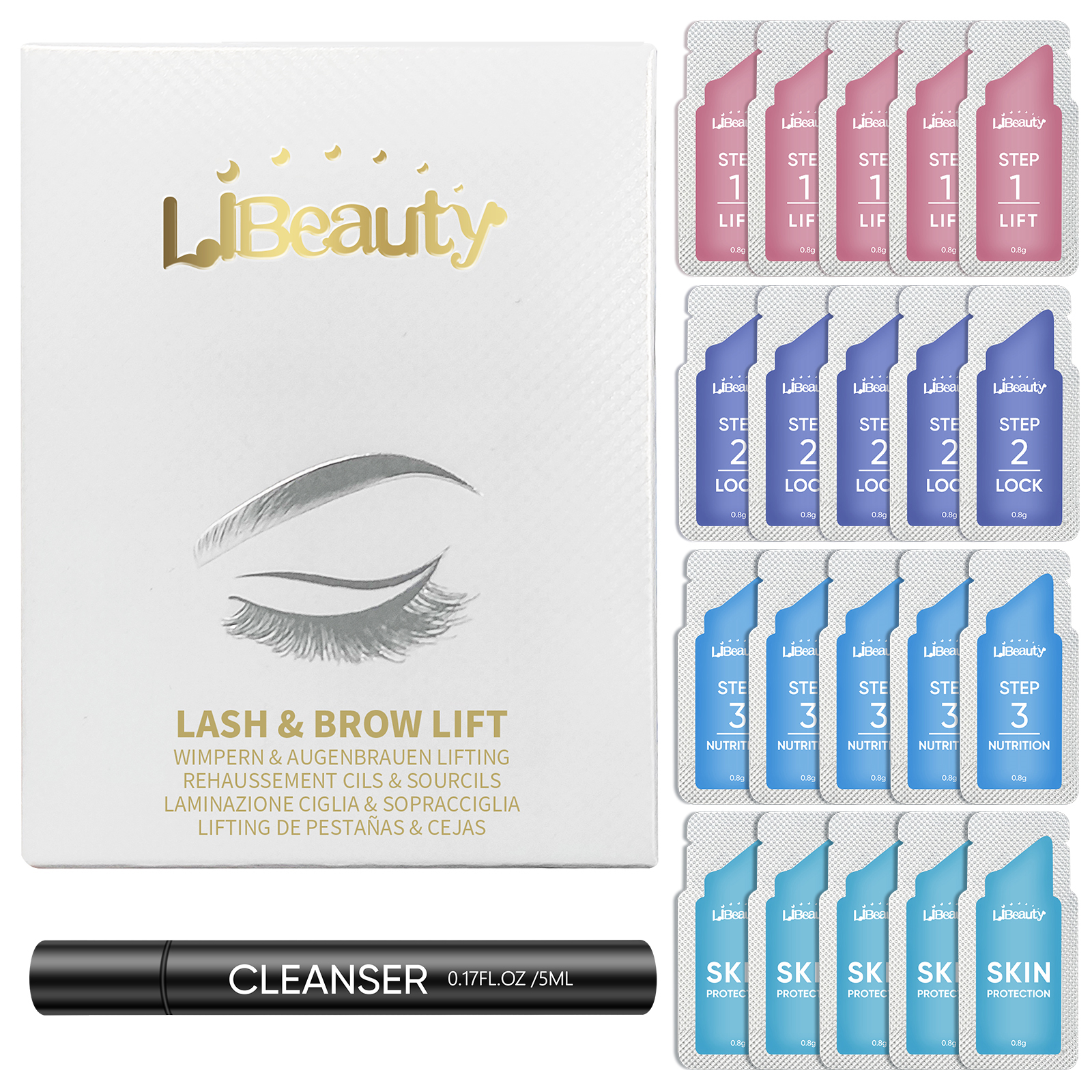 Brow Lamination Kit - Libeauty 20 Pieces/Lot 10-12 Minutes Sachet