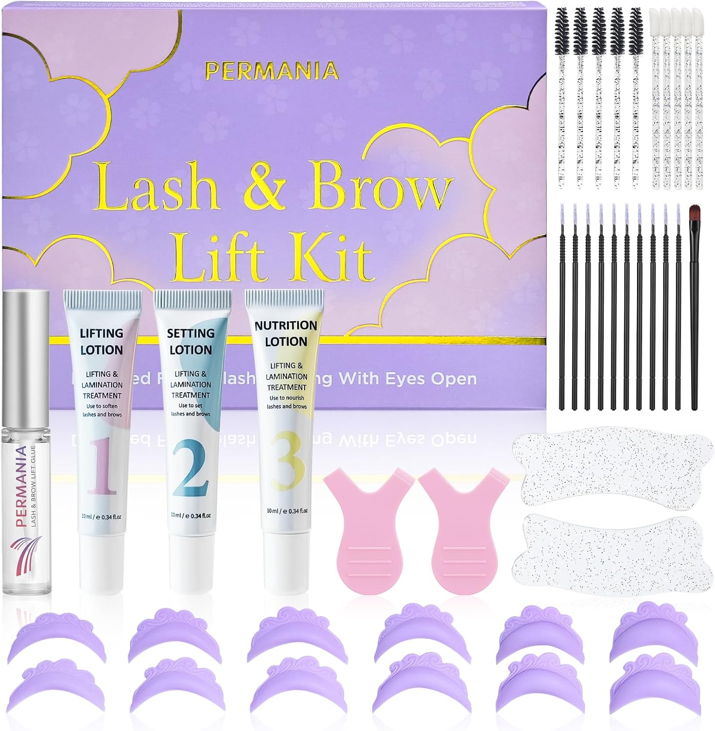 Brow Lamination Kit - PERMANIA New Eyelash Lift Kit 2-in-1