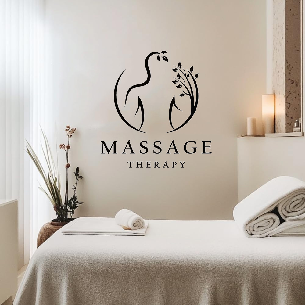 Massage Therapy Vinyl Wall Dec - Wellness Spa With Massage avaliação e preço